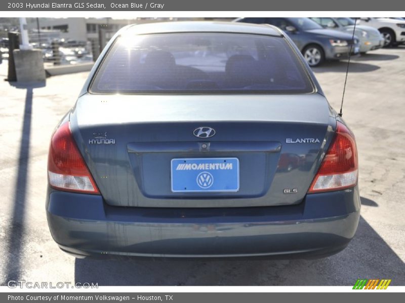 Ocean Blue / Gray 2003 Hyundai Elantra GLS Sedan