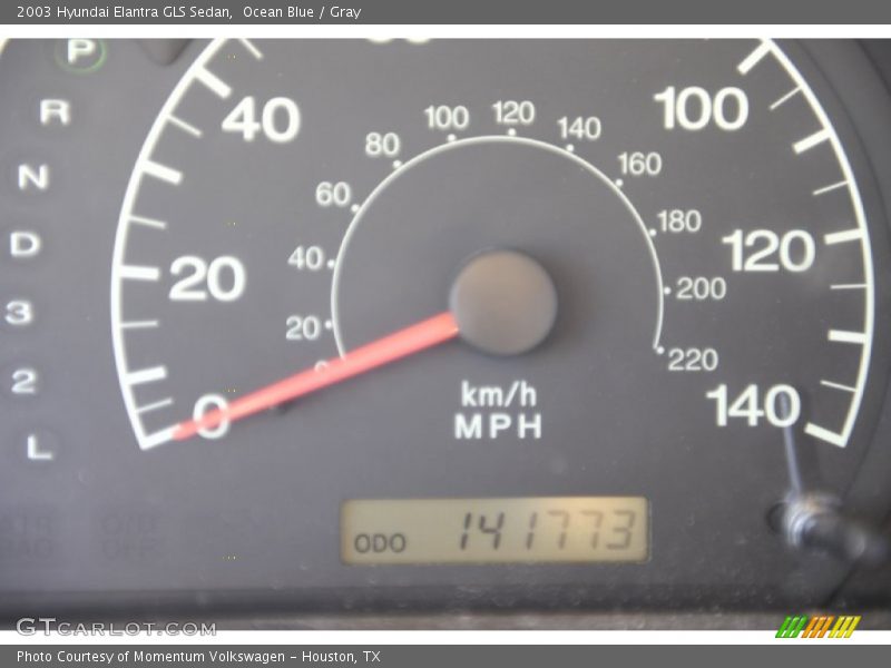 Ocean Blue / Gray 2003 Hyundai Elantra GLS Sedan