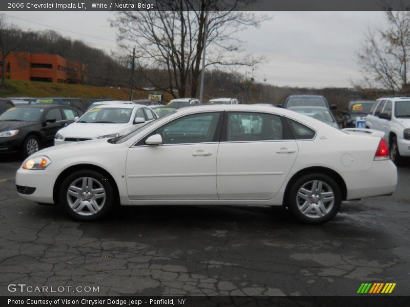 White / Neutral Beige 2006 Chevrolet Impala LT