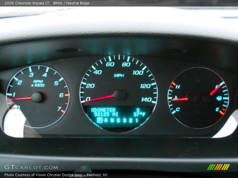 White / Neutral Beige 2006 Chevrolet Impala LT