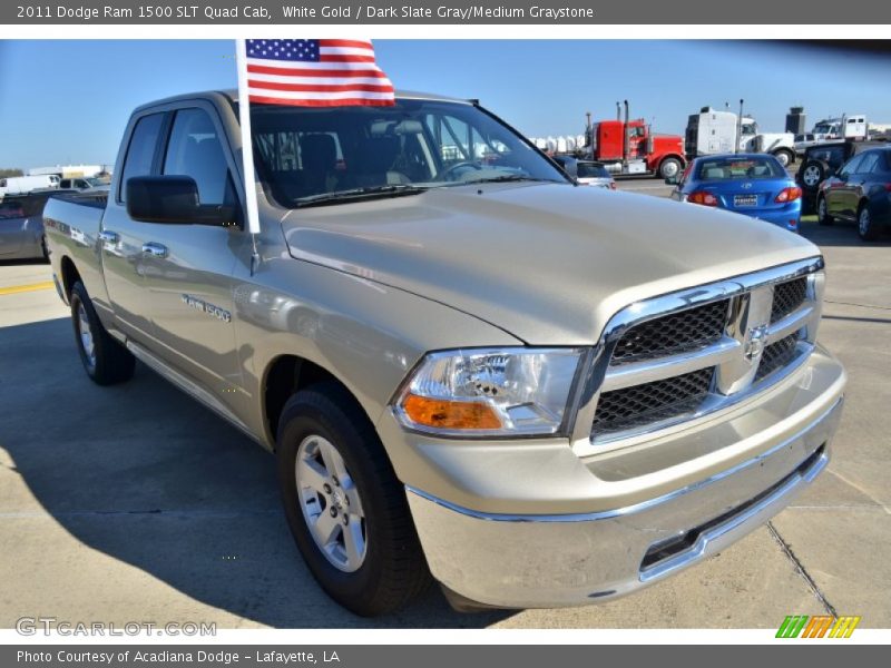 White Gold / Dark Slate Gray/Medium Graystone 2011 Dodge Ram 1500 SLT Quad Cab
