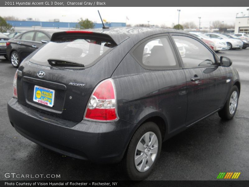 Charcoal Gray / Black 2011 Hyundai Accent GL 3 Door