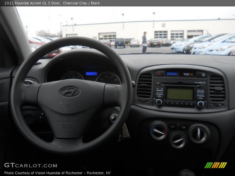 Charcoal Gray / Black 2011 Hyundai Accent GL 3 Door