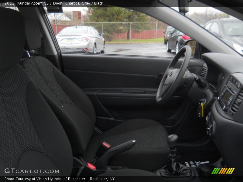 Charcoal Gray / Black 2011 Hyundai Accent GL 3 Door