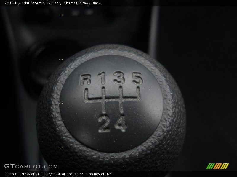 Charcoal Gray / Black 2011 Hyundai Accent GL 3 Door