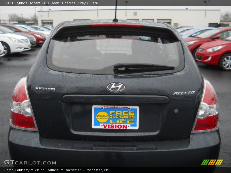 Charcoal Gray / Black 2011 Hyundai Accent GL 3 Door