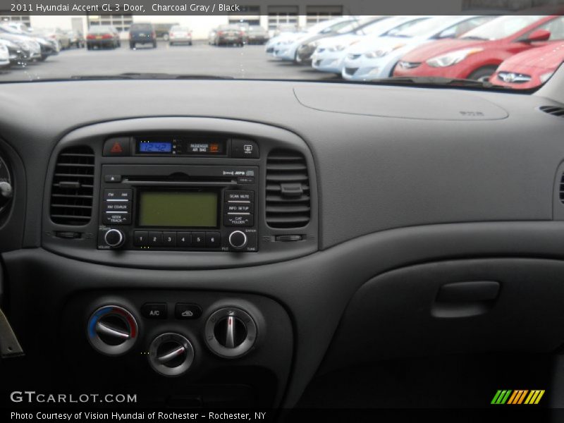 Charcoal Gray / Black 2011 Hyundai Accent GL 3 Door