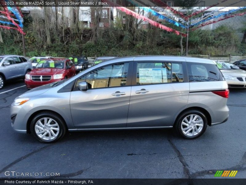 Liquid Silver Metallic / Black 2012 Mazda MAZDA5 Sport