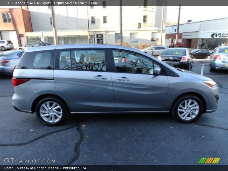 Liquid Silver Metallic / Black 2012 Mazda MAZDA5 Sport