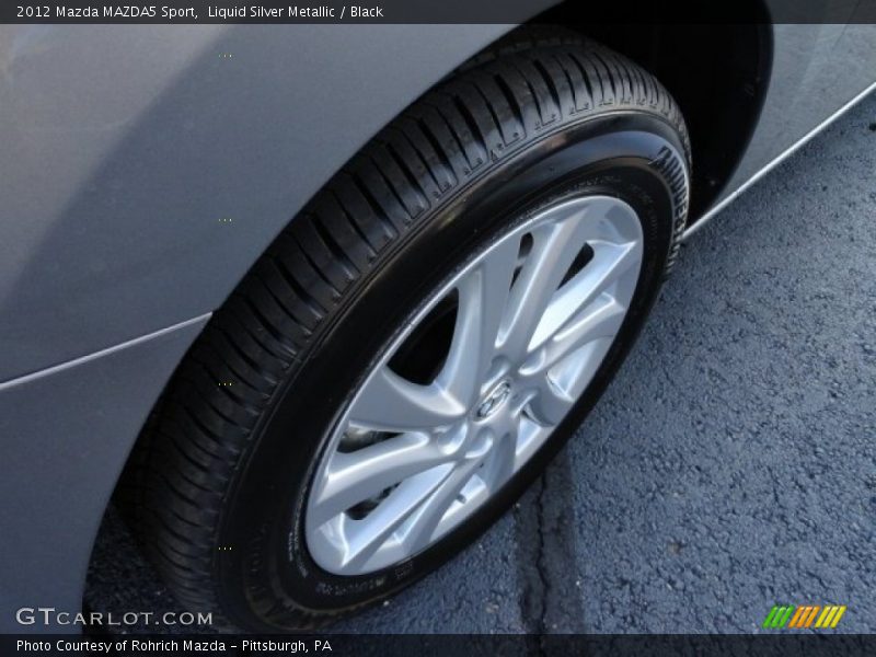 Liquid Silver Metallic / Black 2012 Mazda MAZDA5 Sport