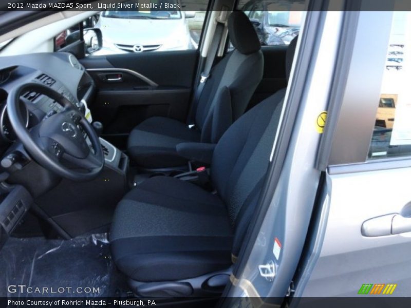 Liquid Silver Metallic / Black 2012 Mazda MAZDA5 Sport