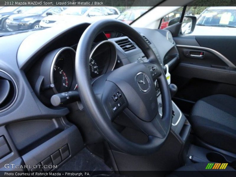 Liquid Silver Metallic / Black 2012 Mazda MAZDA5 Sport