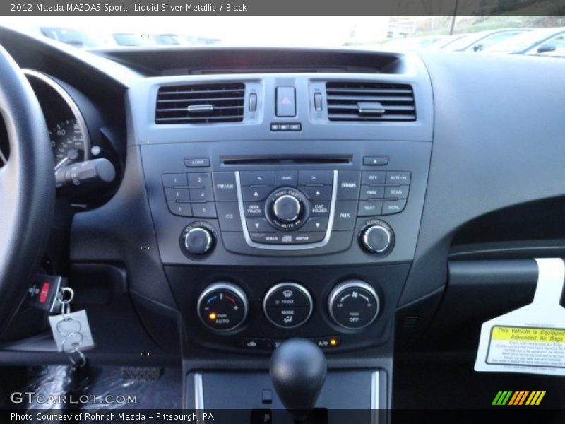 Liquid Silver Metallic / Black 2012 Mazda MAZDA5 Sport