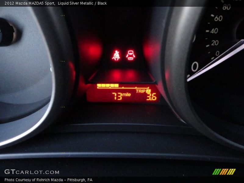 Liquid Silver Metallic / Black 2012 Mazda MAZDA5 Sport
