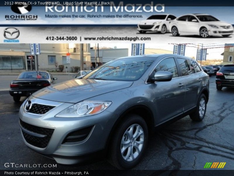 Liquid Silver Meatllic / Black 2012 Mazda CX-9 Touring AWD