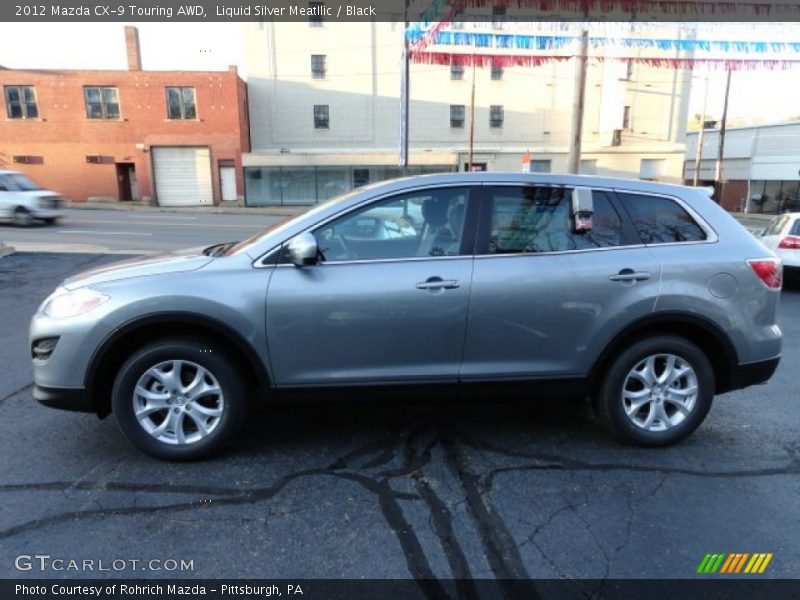 Liquid Silver Meatllic / Black 2012 Mazda CX-9 Touring AWD