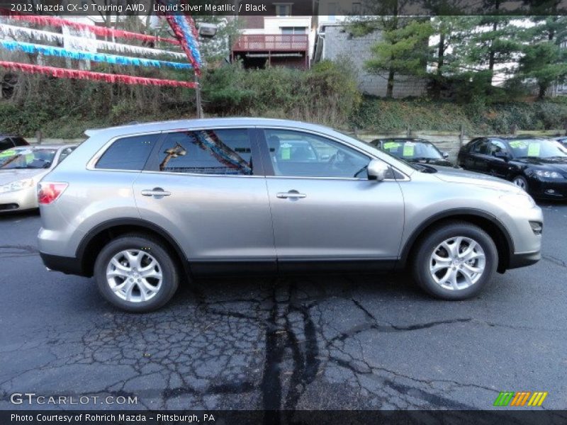 Liquid Silver Meatllic / Black 2012 Mazda CX-9 Touring AWD