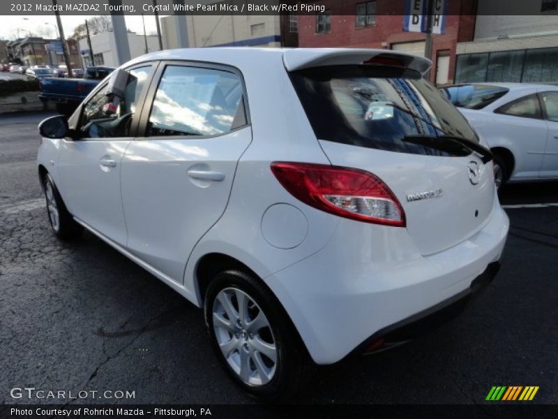Crystal White Pearl Mica / Black w/Red Piping 2012 Mazda MAZDA2 Touring