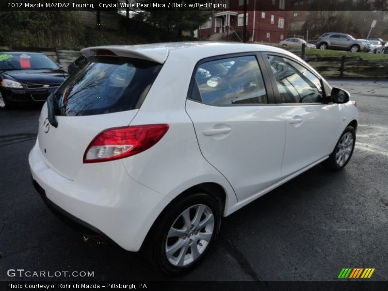 Crystal White Pearl Mica / Black w/Red Piping 2012 Mazda MAZDA2 Touring