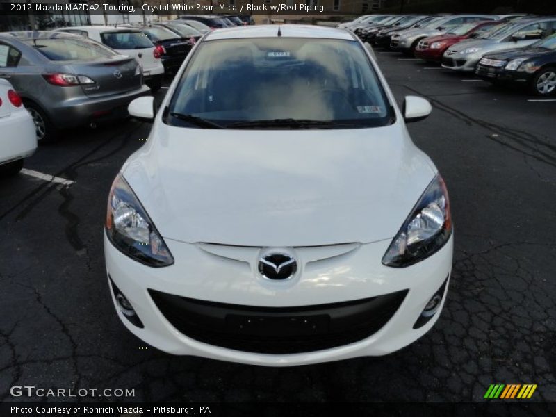 Crystal White Pearl Mica / Black w/Red Piping 2012 Mazda MAZDA2 Touring