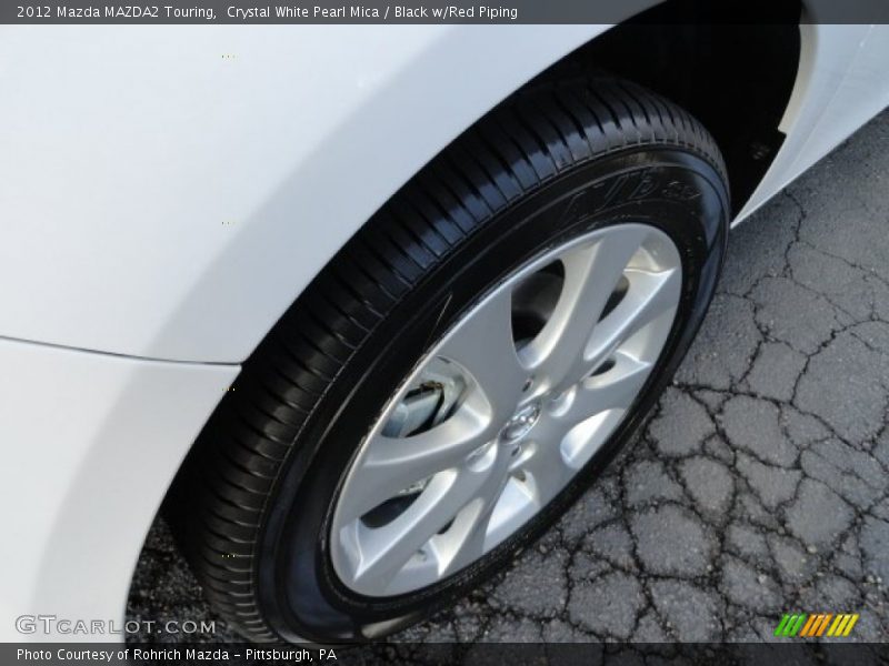 Crystal White Pearl Mica / Black w/Red Piping 2012 Mazda MAZDA2 Touring