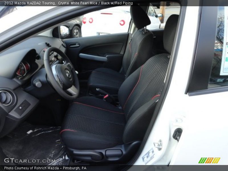  2012 MAZDA2 Touring Black w/Red Piping Interior
