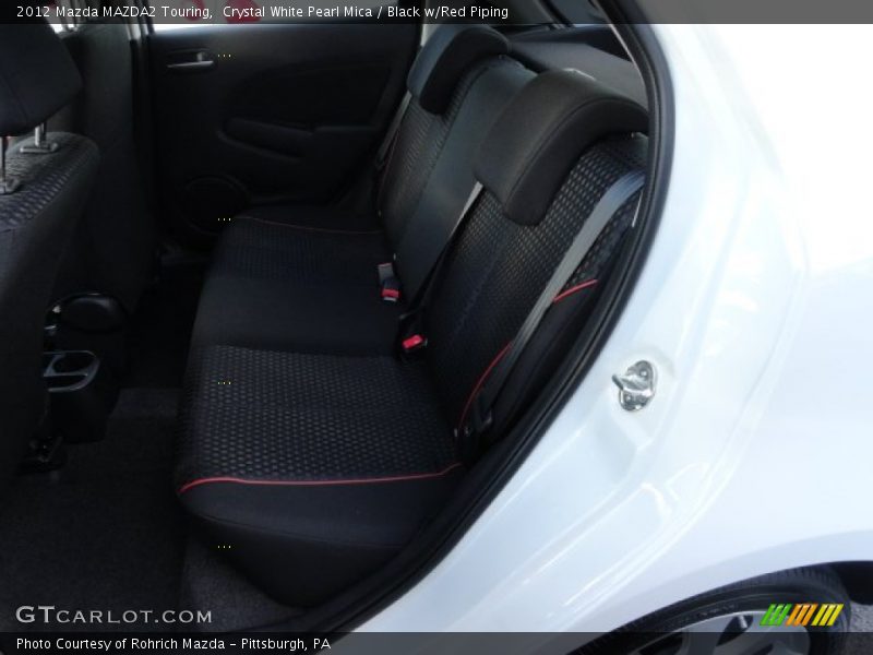 Crystal White Pearl Mica / Black w/Red Piping 2012 Mazda MAZDA2 Touring