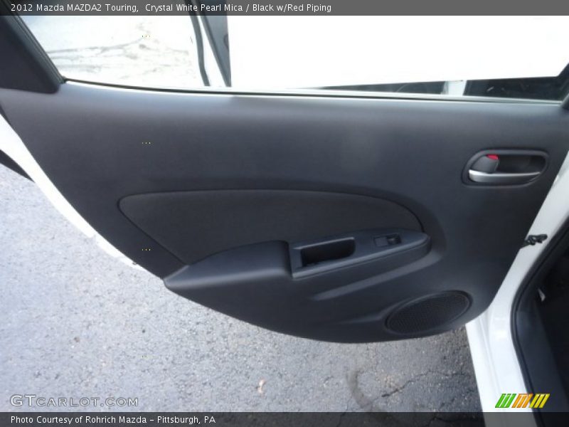 Crystal White Pearl Mica / Black w/Red Piping 2012 Mazda MAZDA2 Touring
