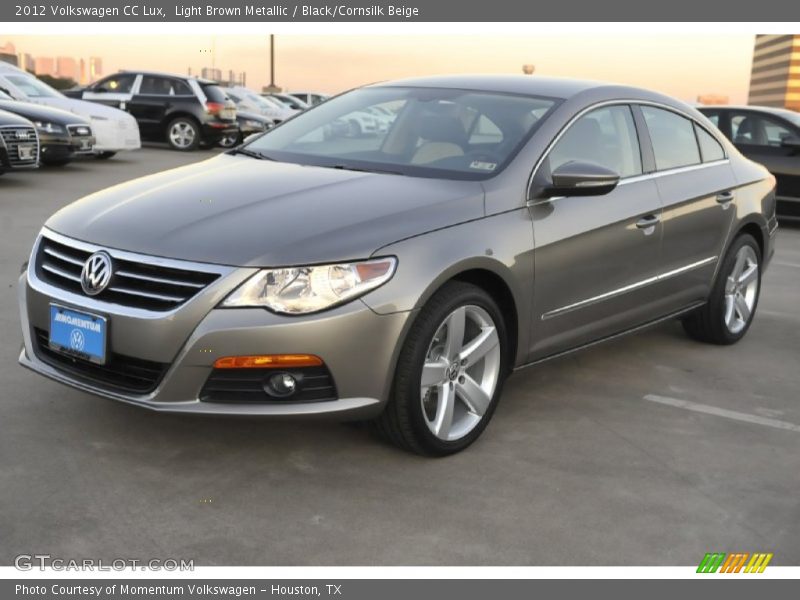 Light Brown Metallic / Black/Cornsilk Beige 2012 Volkswagen CC Lux