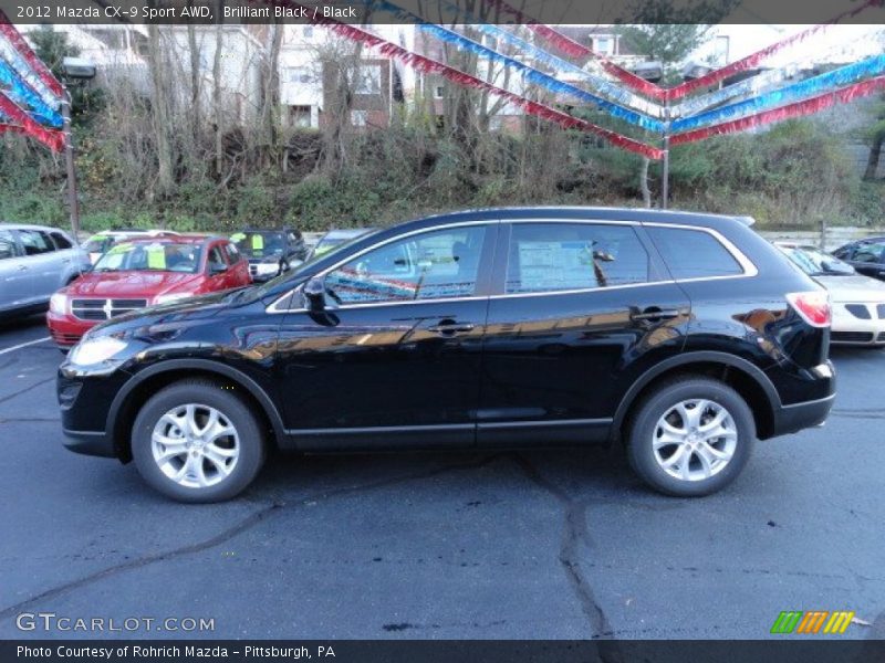 Brilliant Black / Black 2012 Mazda CX-9 Sport AWD