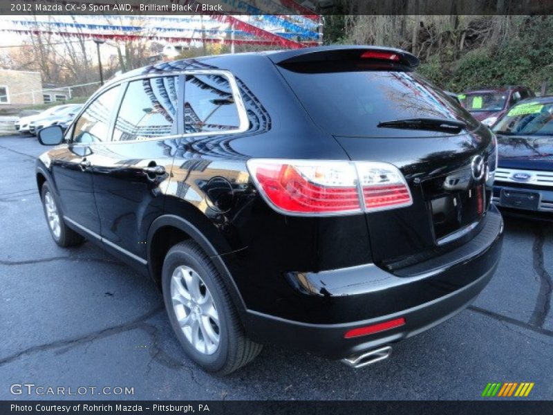 Brilliant Black / Black 2012 Mazda CX-9 Sport AWD