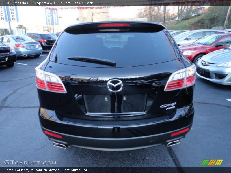 Brilliant Black / Black 2012 Mazda CX-9 Sport AWD