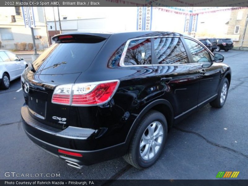 Brilliant Black / Black 2012 Mazda CX-9 Sport AWD