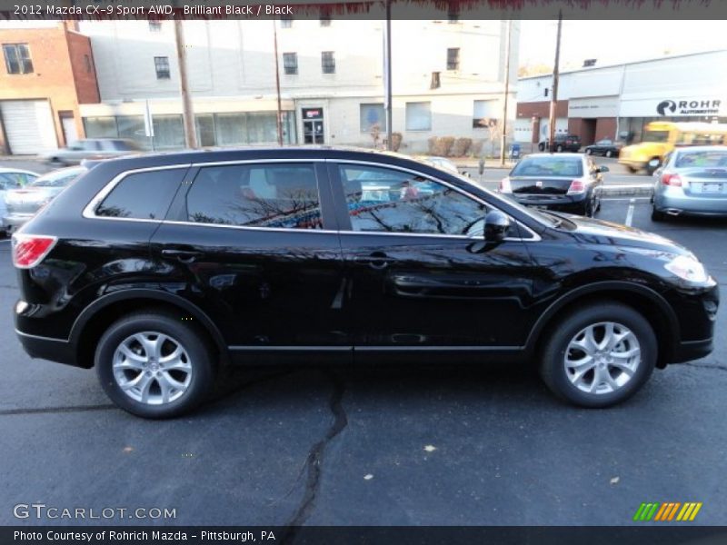 Brilliant Black / Black 2012 Mazda CX-9 Sport AWD