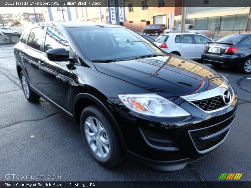 Brilliant Black / Black 2012 Mazda CX-9 Sport AWD