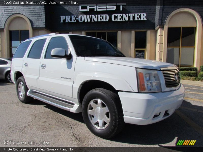 Aspen White / Shale 2002 Cadillac Escalade AWD