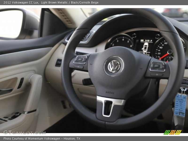 Light Brown Metallic / Black/Cornsilk Beige 2012 Volkswagen CC Lux