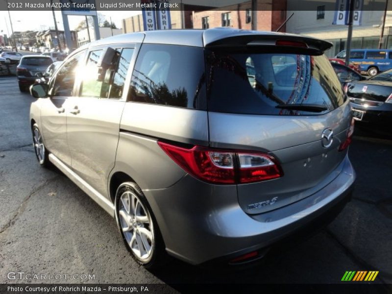 Liquid Silver Metallic / Black 2012 Mazda MAZDA5 Touring