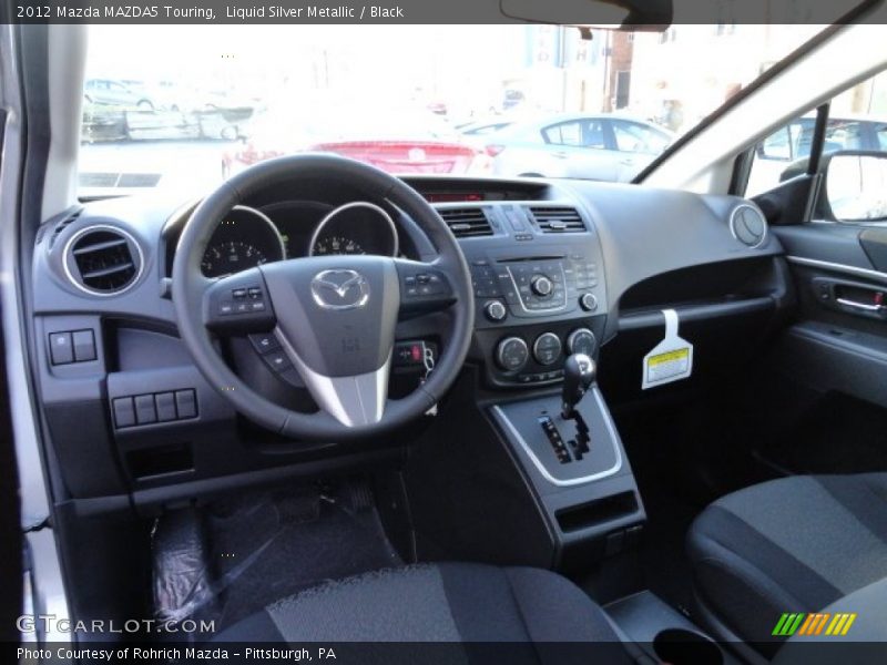 Liquid Silver Metallic / Black 2012 Mazda MAZDA5 Touring