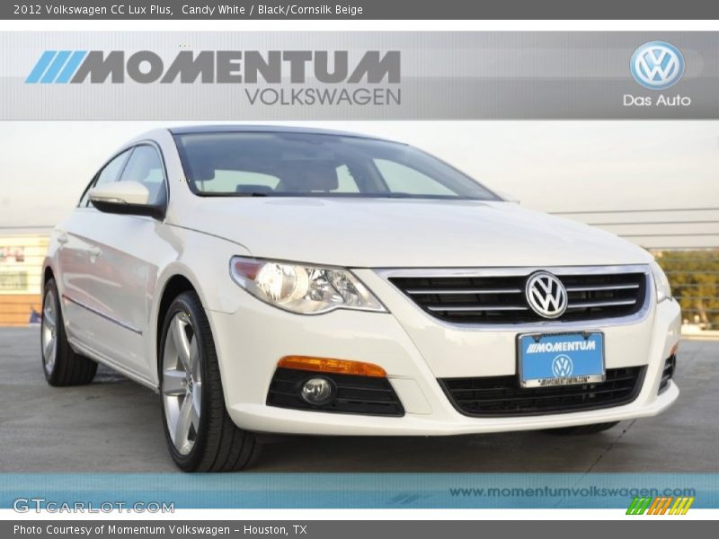 Candy White / Black/Cornsilk Beige 2012 Volkswagen CC Lux Plus