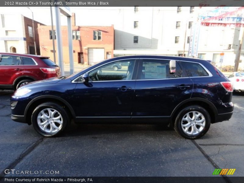 Stormy Blue Mica / Black 2012 Mazda CX-9 Touring AWD