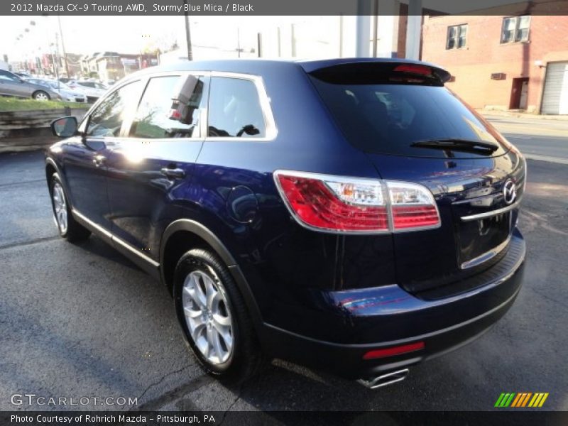 Stormy Blue Mica / Black 2012 Mazda CX-9 Touring AWD