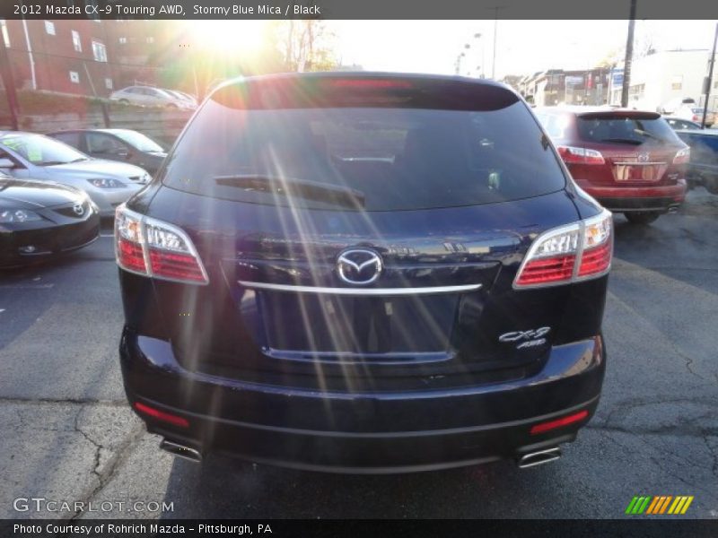 Stormy Blue Mica / Black 2012 Mazda CX-9 Touring AWD