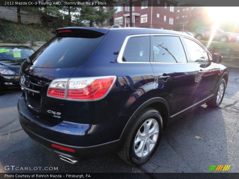 Stormy Blue Mica / Black 2012 Mazda CX-9 Touring AWD