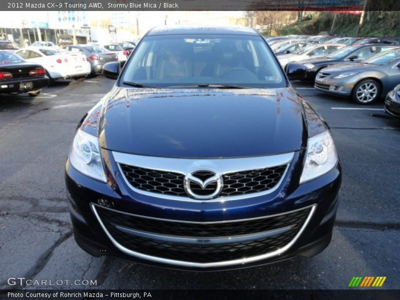 Stormy Blue Mica / Black 2012 Mazda CX-9 Touring AWD