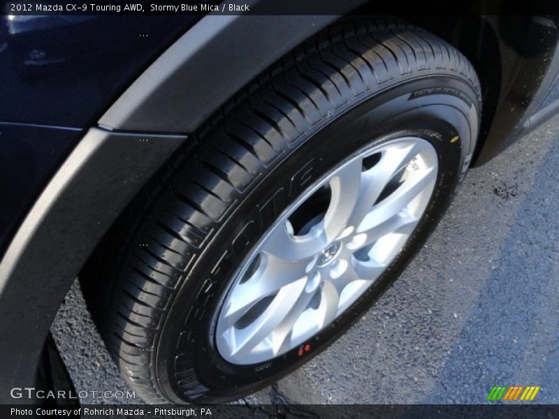 Stormy Blue Mica / Black 2012 Mazda CX-9 Touring AWD