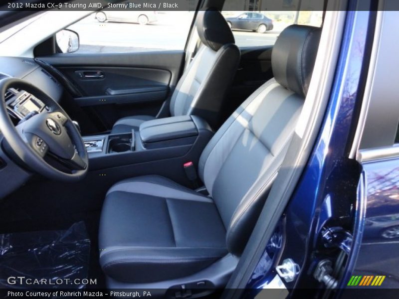 Stormy Blue Mica / Black 2012 Mazda CX-9 Touring AWD