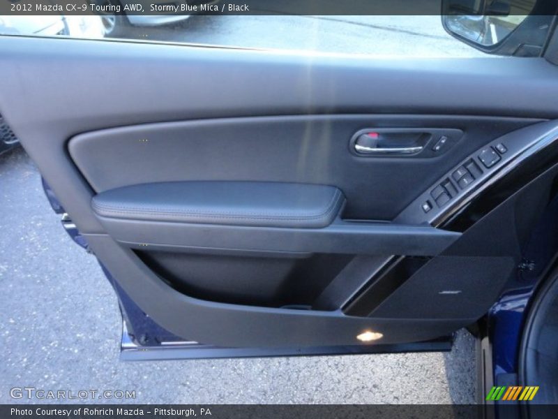 Stormy Blue Mica / Black 2012 Mazda CX-9 Touring AWD
