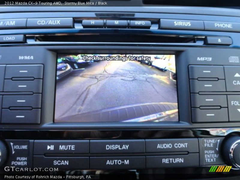 Stormy Blue Mica / Black 2012 Mazda CX-9 Touring AWD