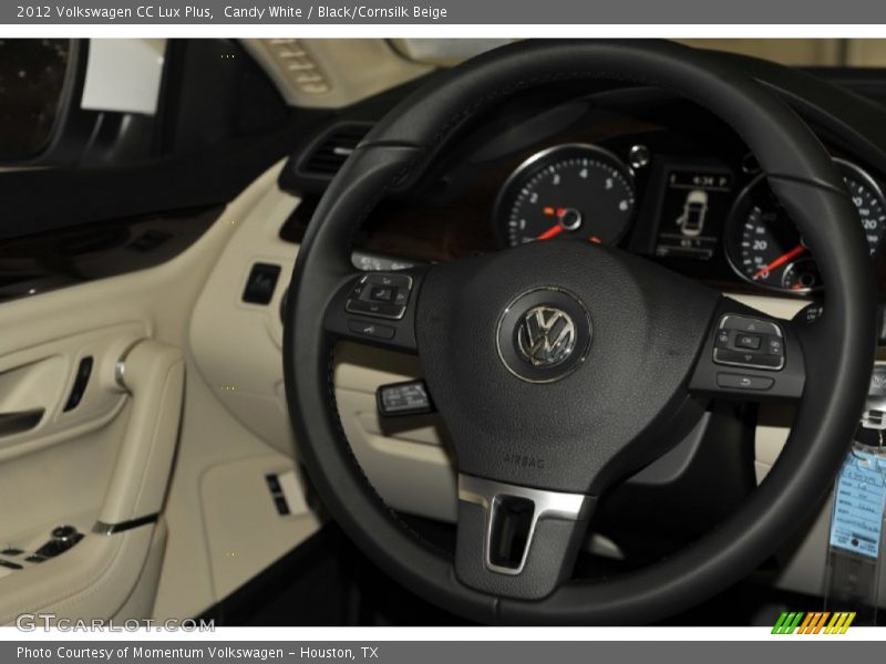 Candy White / Black/Cornsilk Beige 2012 Volkswagen CC Lux Plus
